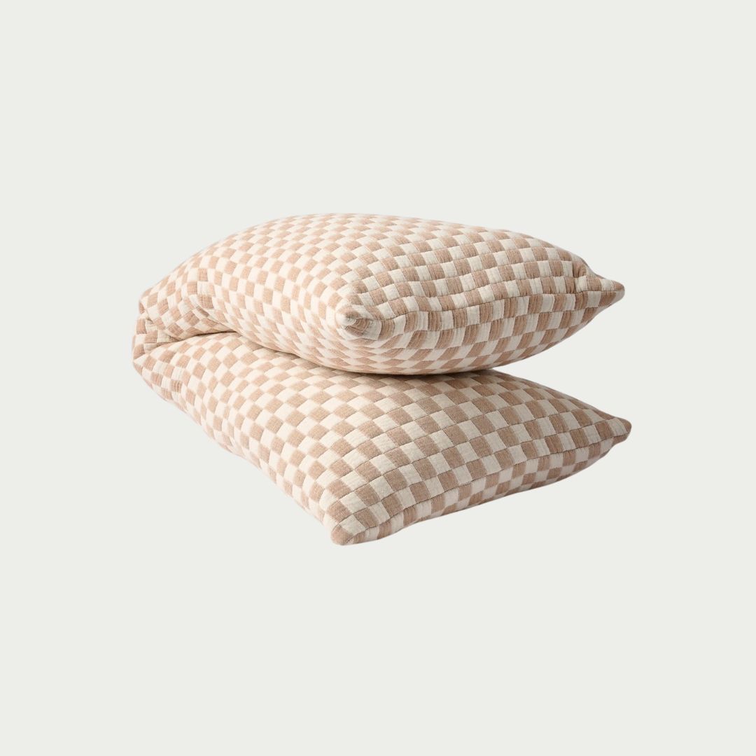 Gambit Cushion - Off White/Nutmeg