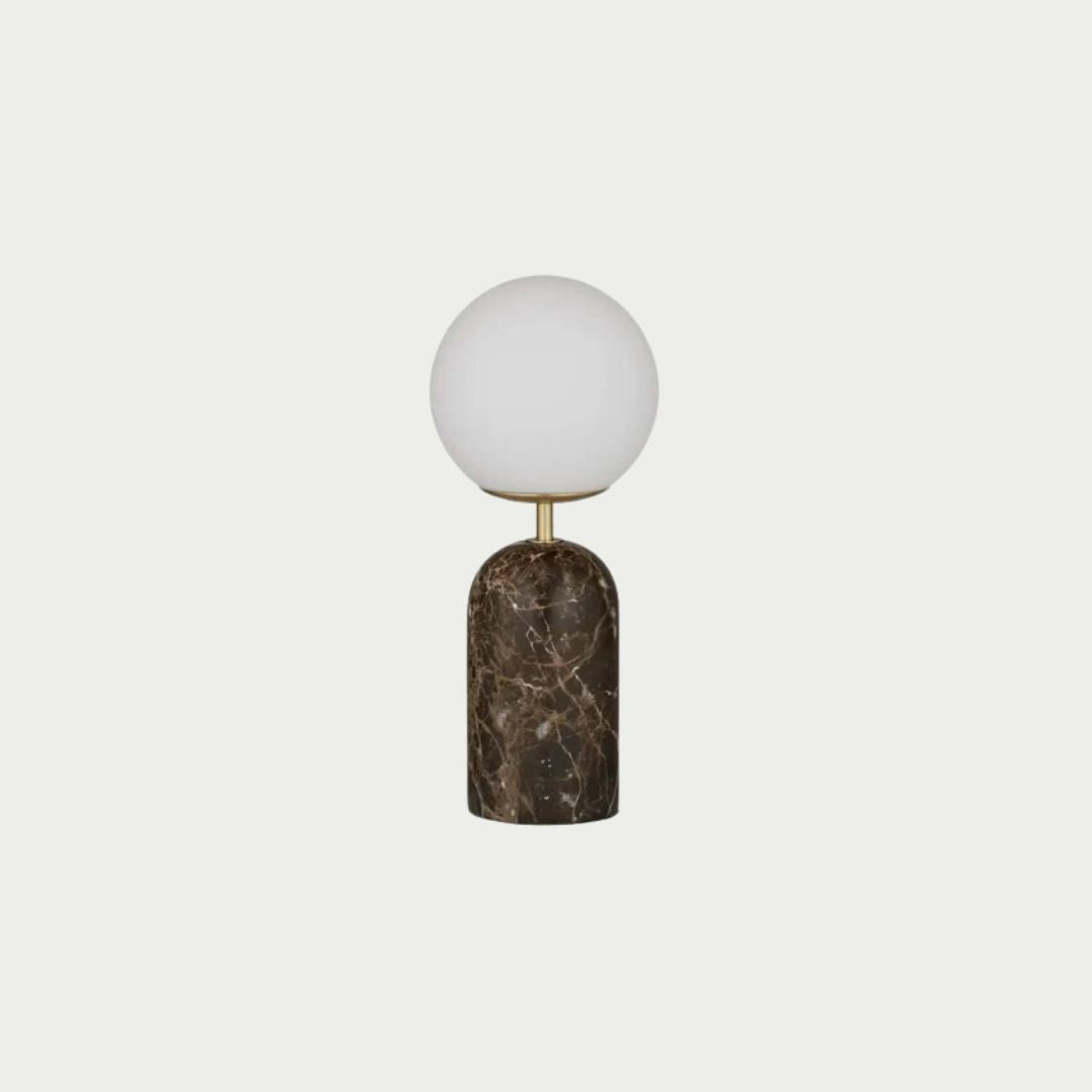 Lucia Brown Marble Lamp