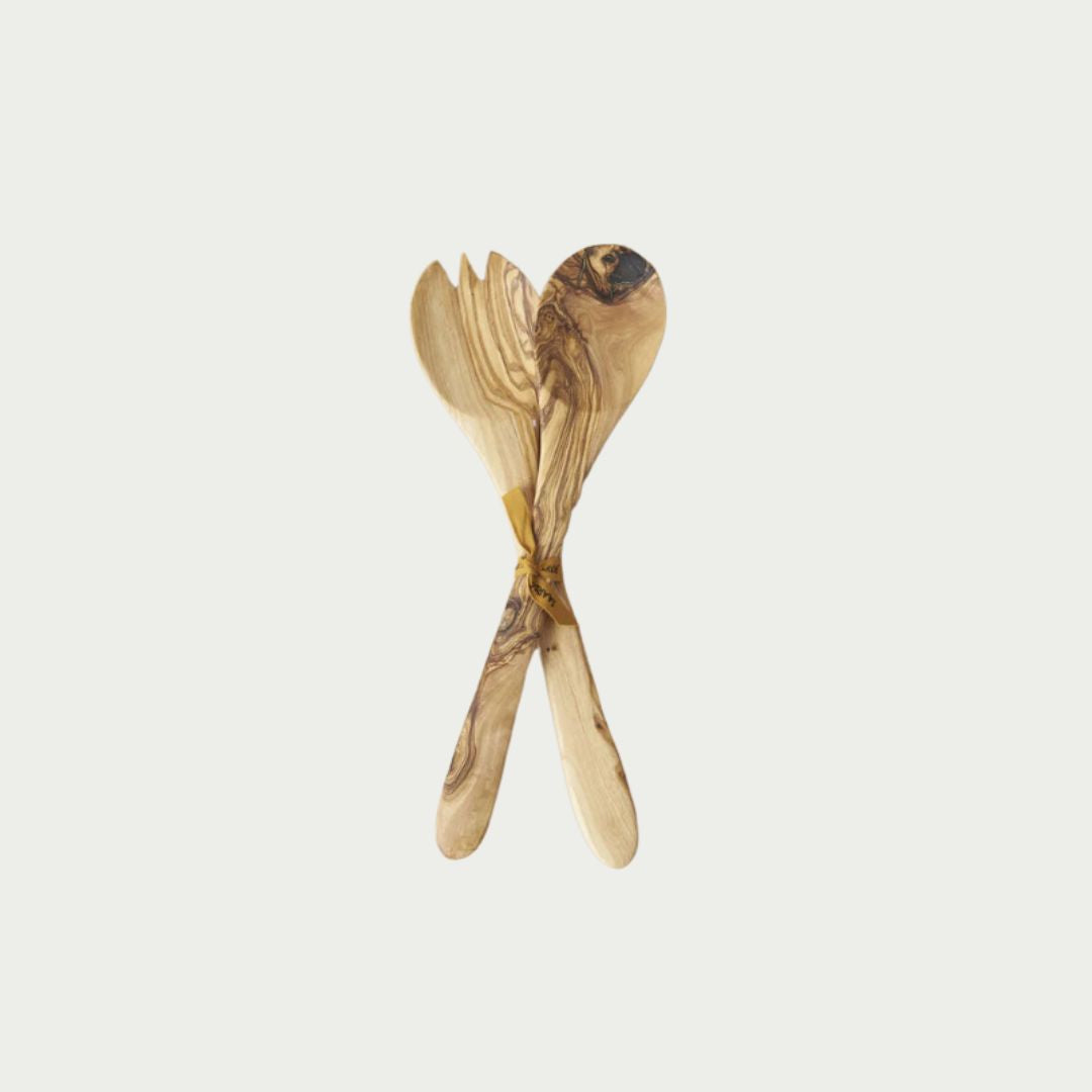 Olive Wood Salad Servers