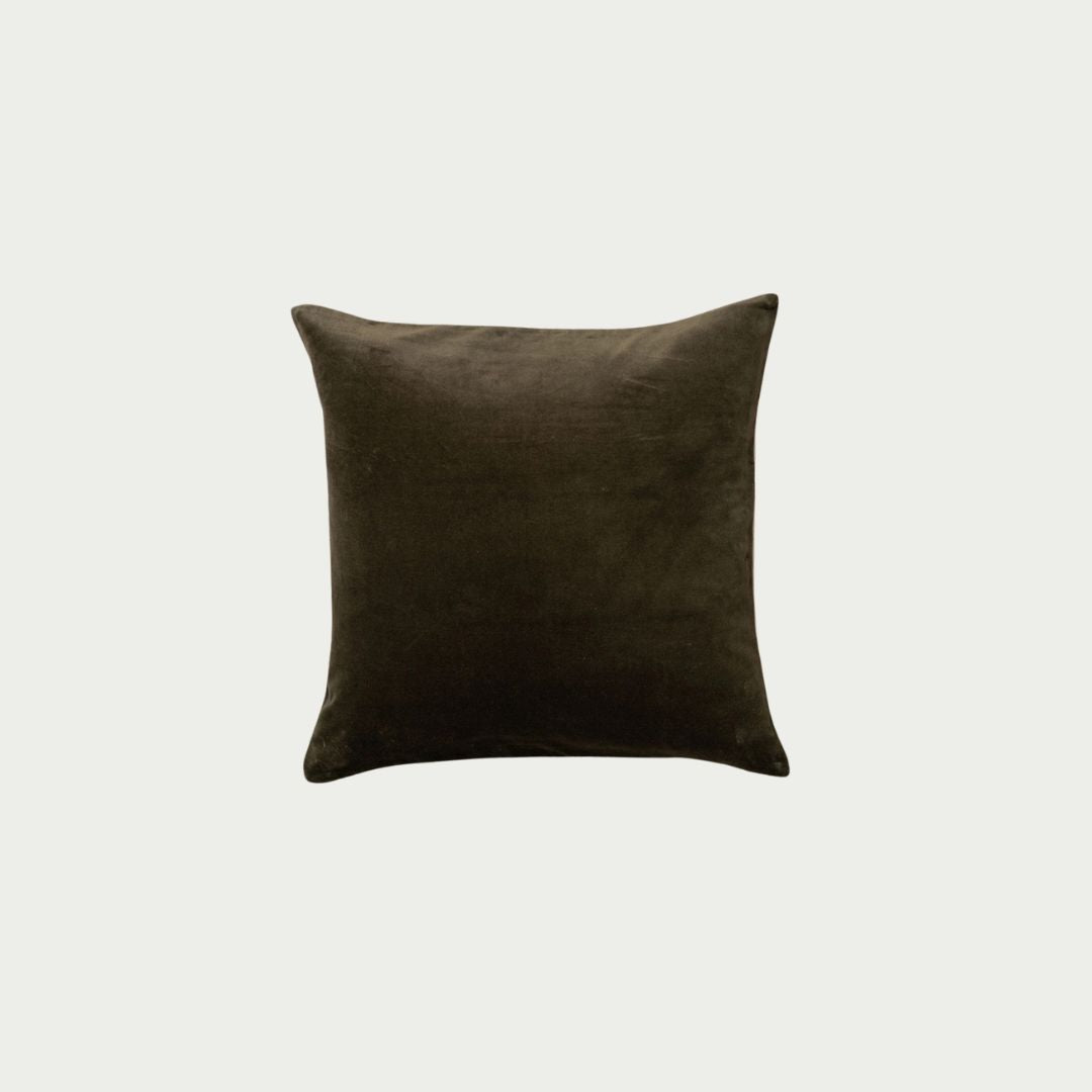 Velvet Cushions - Dark Olive