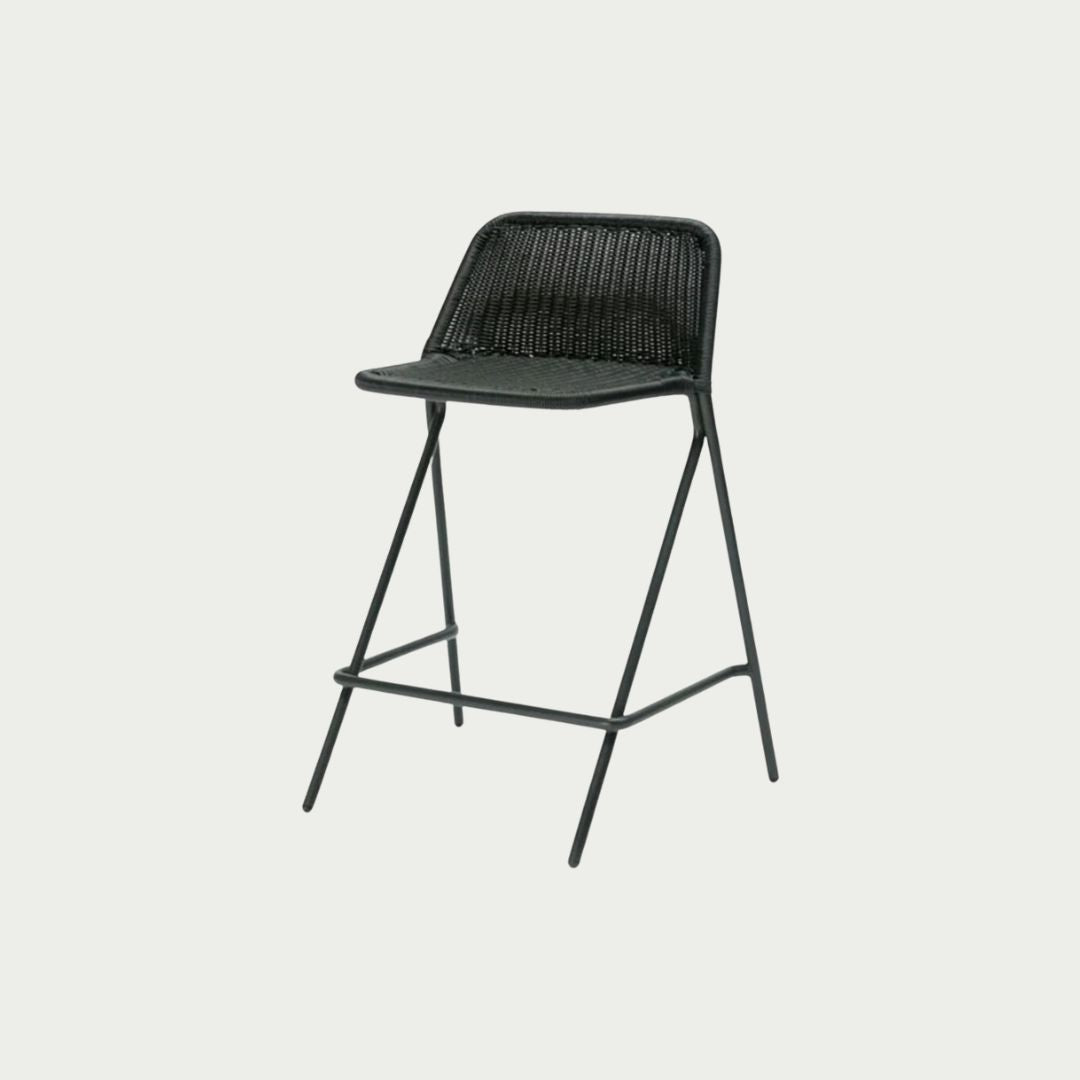 Kaki Outdoor Stool with backrest