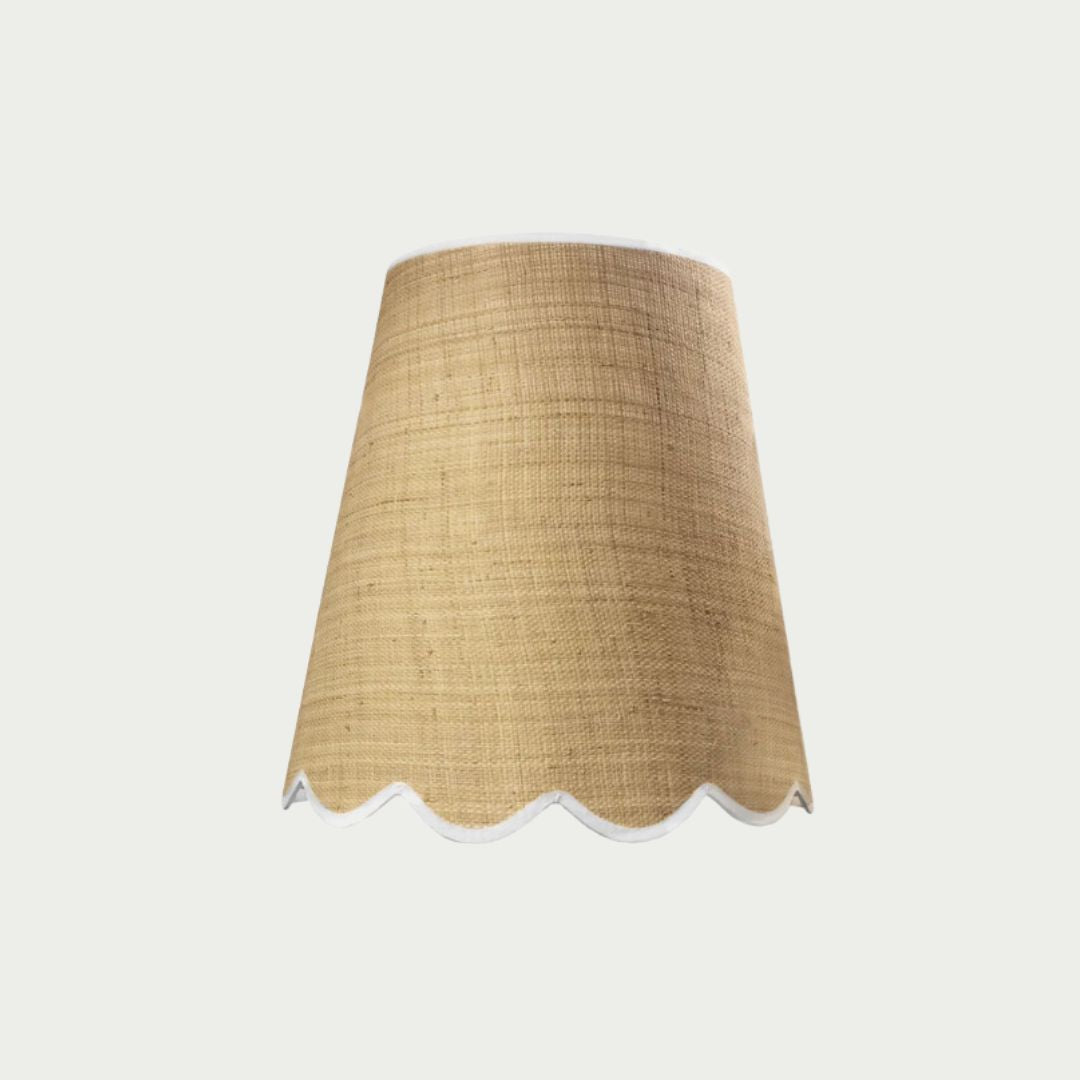 Scallop Hanging Raffia Shade