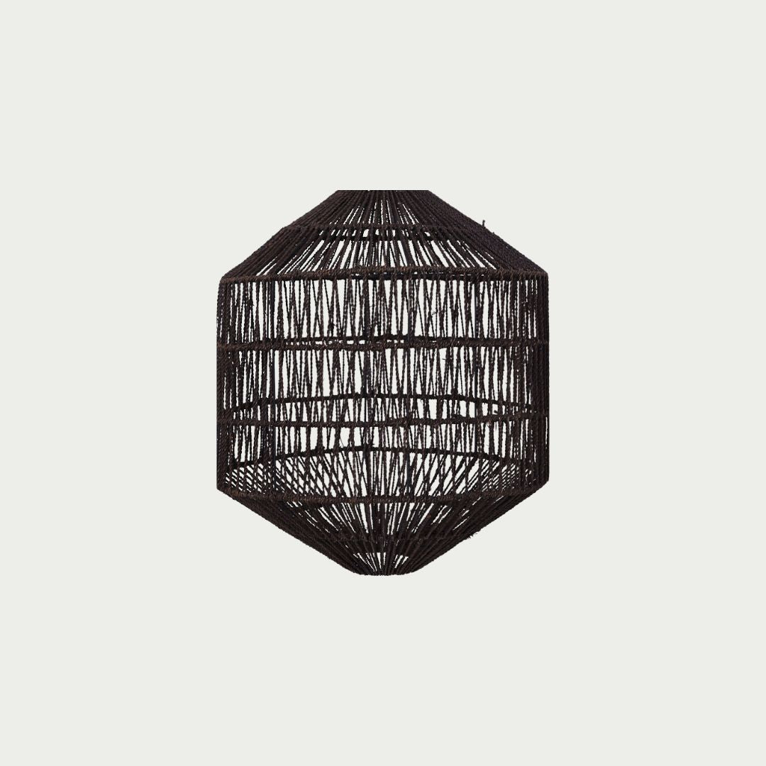 Azin Jute Octagonal Light Shade Black