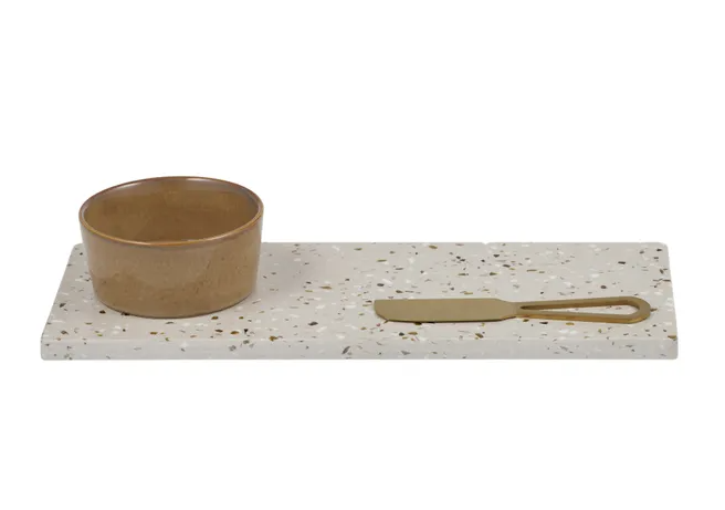 Antia 3pc Terrazzo/Ceramic Set