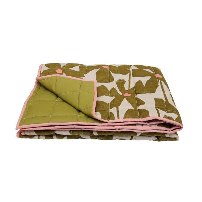 Olive Poppy Bed Linen