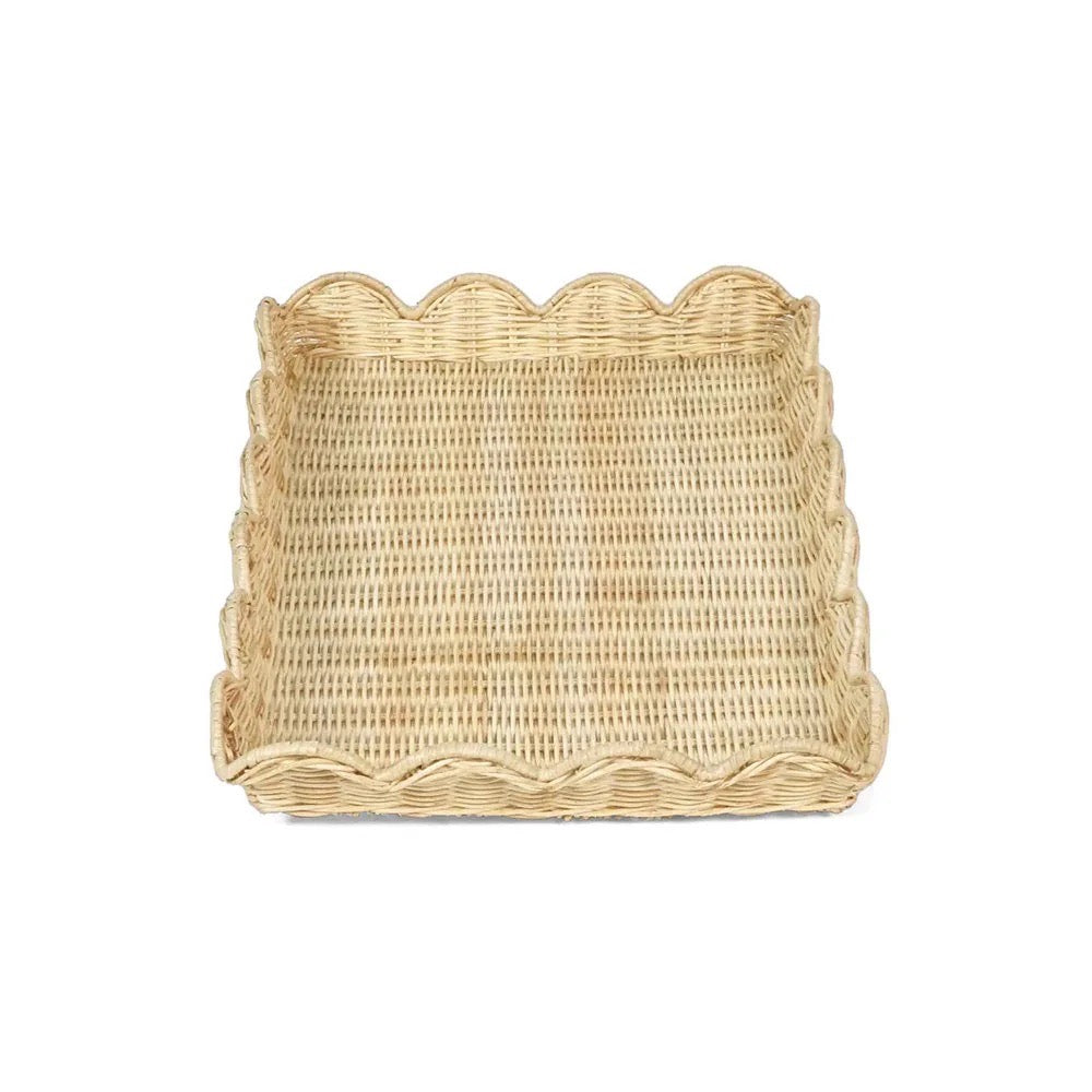 Rattan Scallop Tray