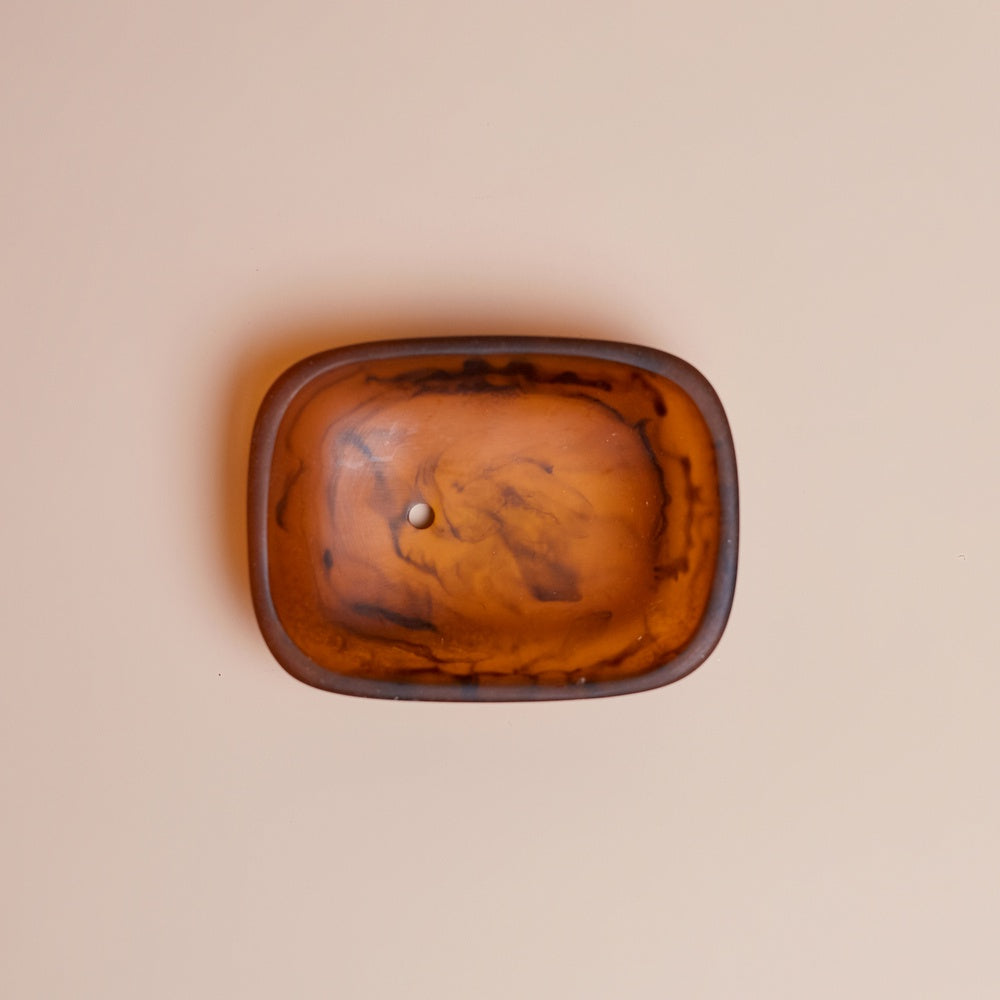 Flow Resin Soap Dish - Amber