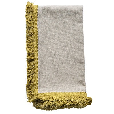 Fringe Napkin Set/4 - Chartruese